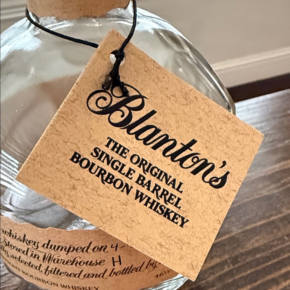 Single Barrel Bourbon Whiskey Bottle with Horse Stopper - Letter N: - Picture 2 of 5